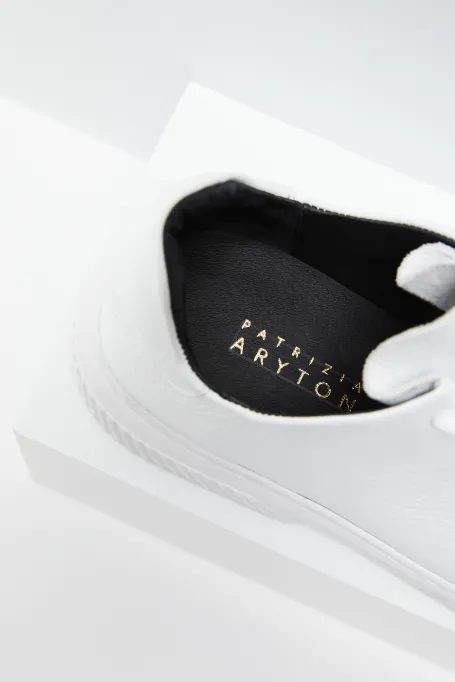 Pantofi sport albi din piele Pantofi sport albi din piele