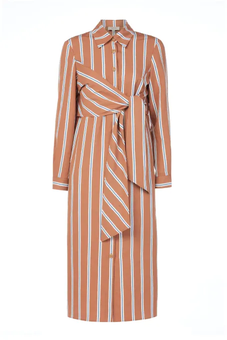 Rochie lungă cu dungi camel Rochie lungă cu dungi camel