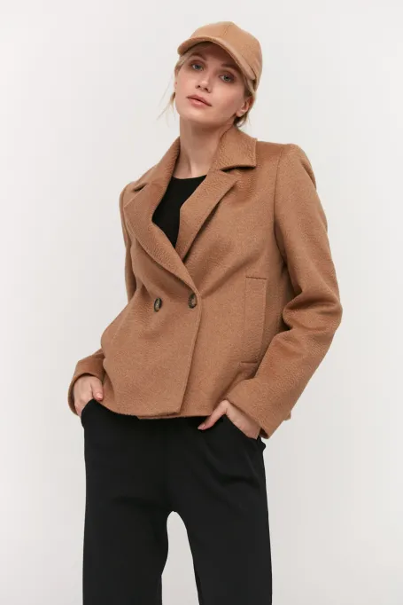 Jachetă din lână cămilă 100% lână de cămilă