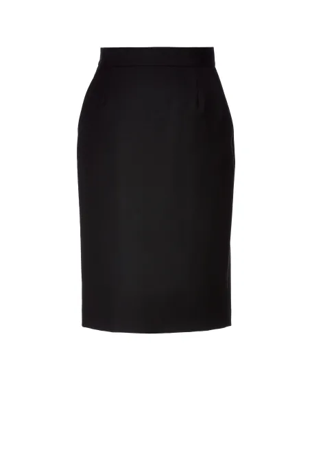 Fusta neagră Karin pentru costum cu lână virgină