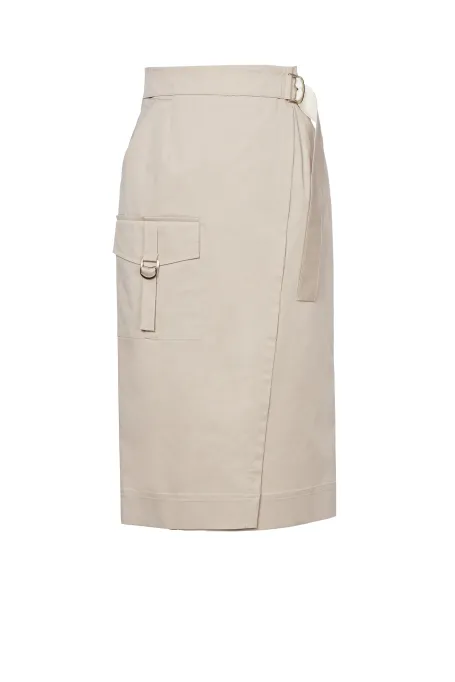 Fustă cargo midi