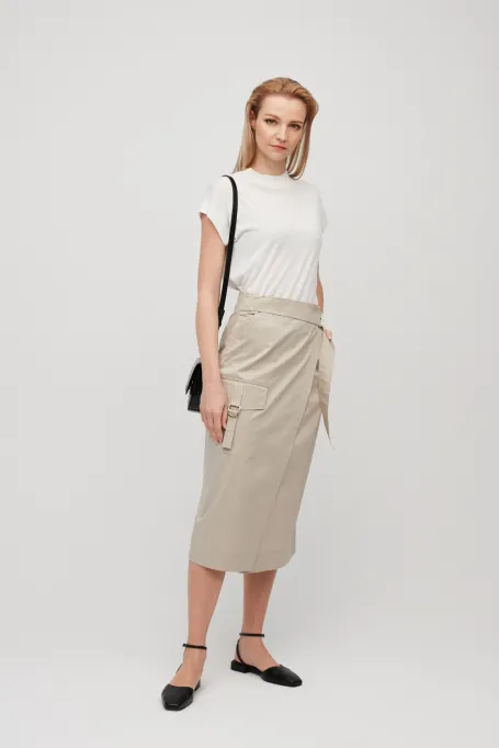 Fustă cargo midi