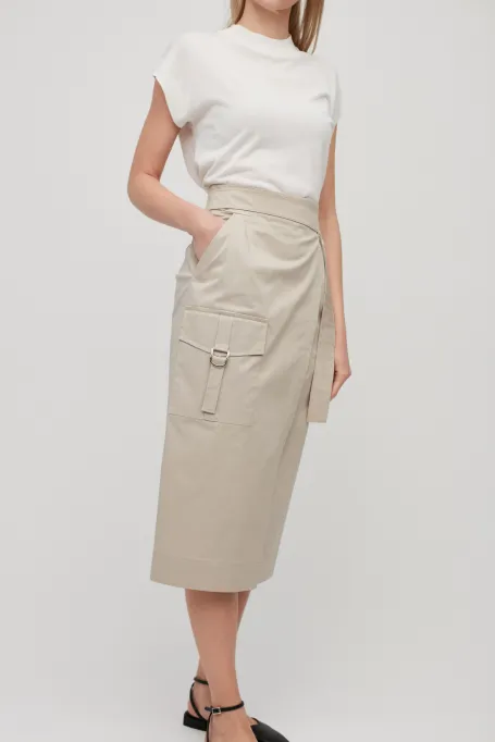 Fustă cargo midi