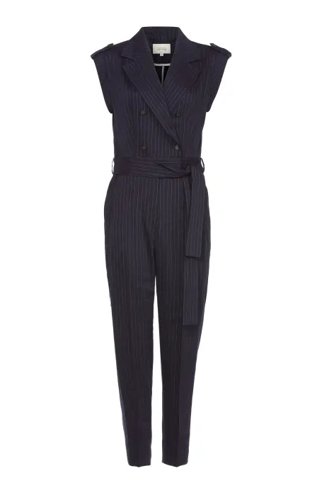 Combinzon albastru de in