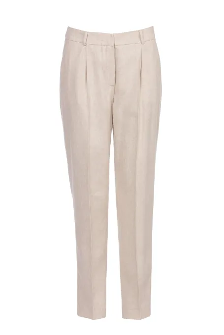 Pantaloni din in pentru costum