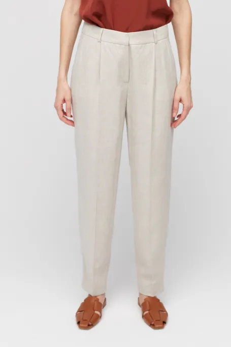 Pantaloni din in pentru costum