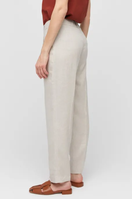 Pantaloni din in pentru costum