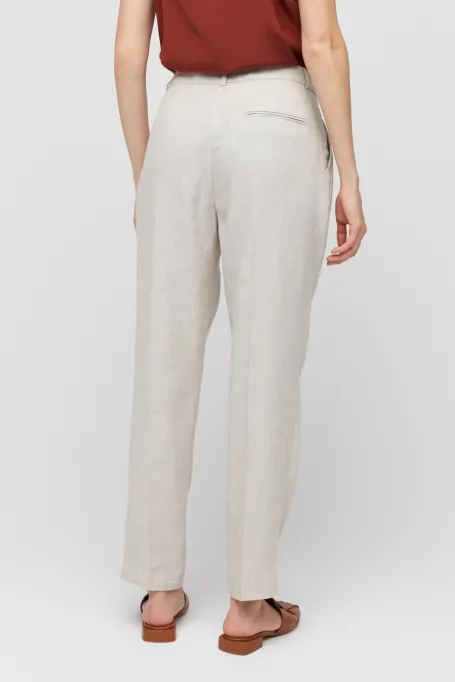 Pantaloni din in pentru costum