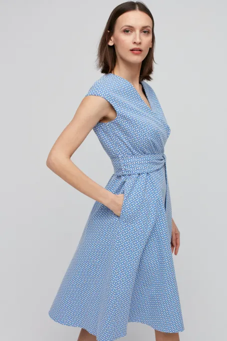 Rochie albastră tip plic