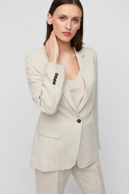 Sacou în carouri pentru costum