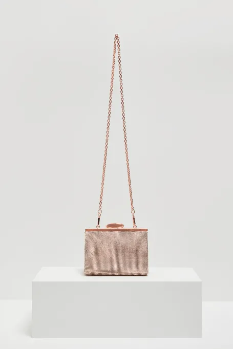 Mini geantă de culoare aurie