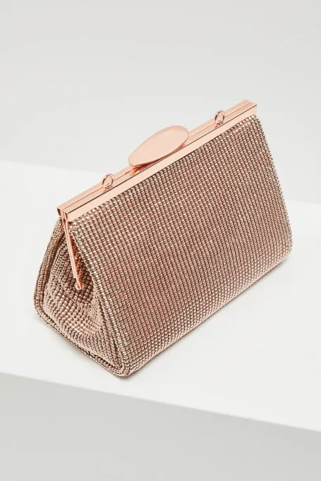 Mini geantă de culoare aurie
