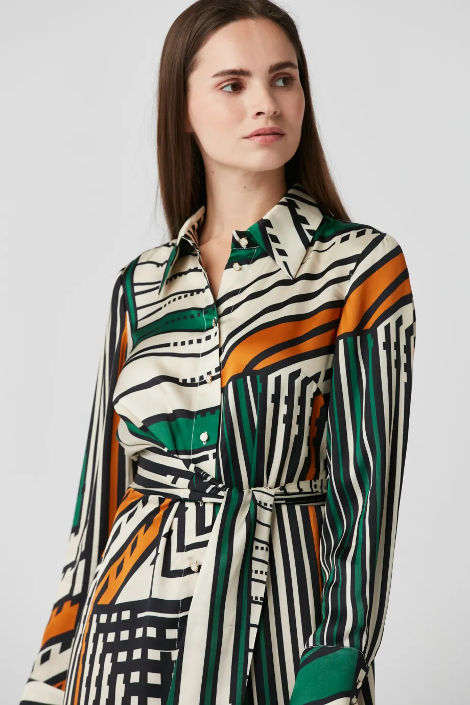 Rochie în dungi smucitură Rochie în dungi smucitură