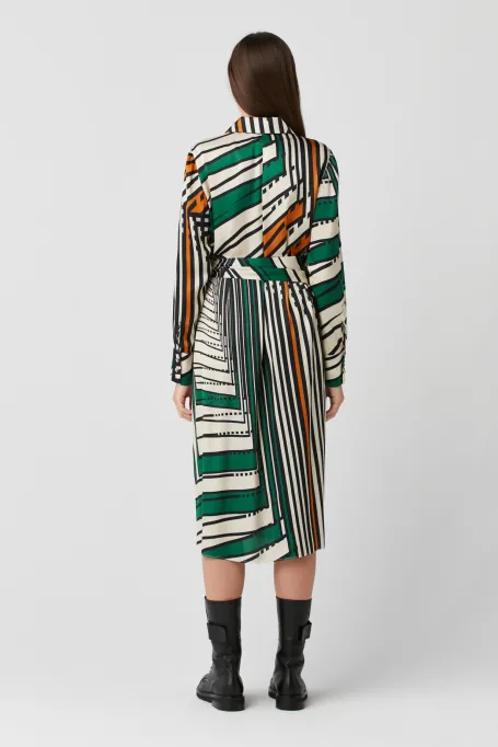 Rochie în dungi smucitură Rochie în dungi smucitură