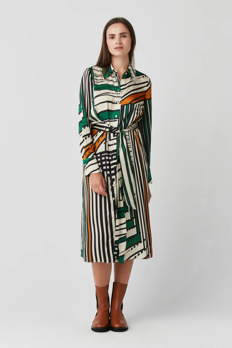 Rochie în dungi smucitură Rochie în dungi smucitură