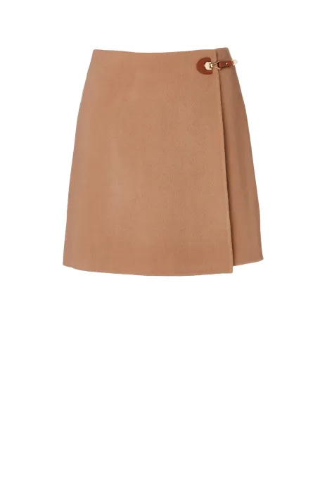Fustă mini din lână doubleface