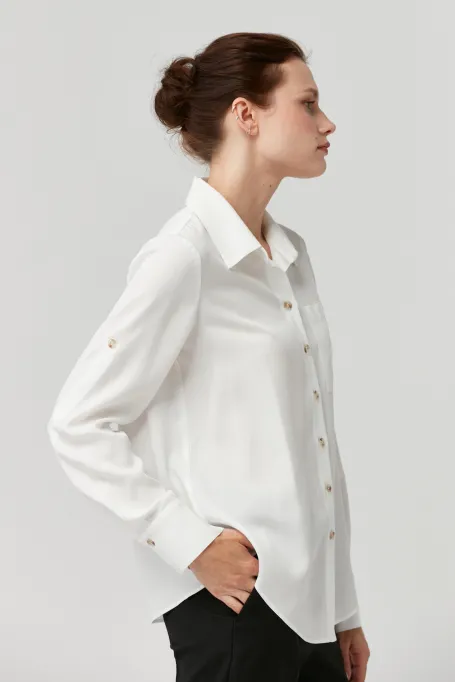 Cămașă albă din lyocell