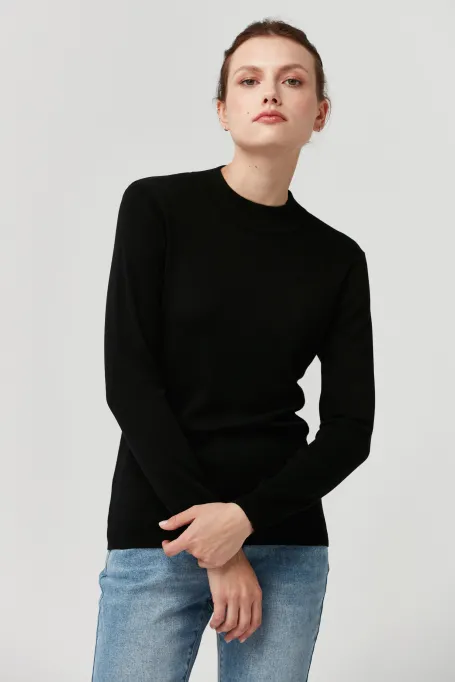 Bluza din mătase cu guler înalt Molly