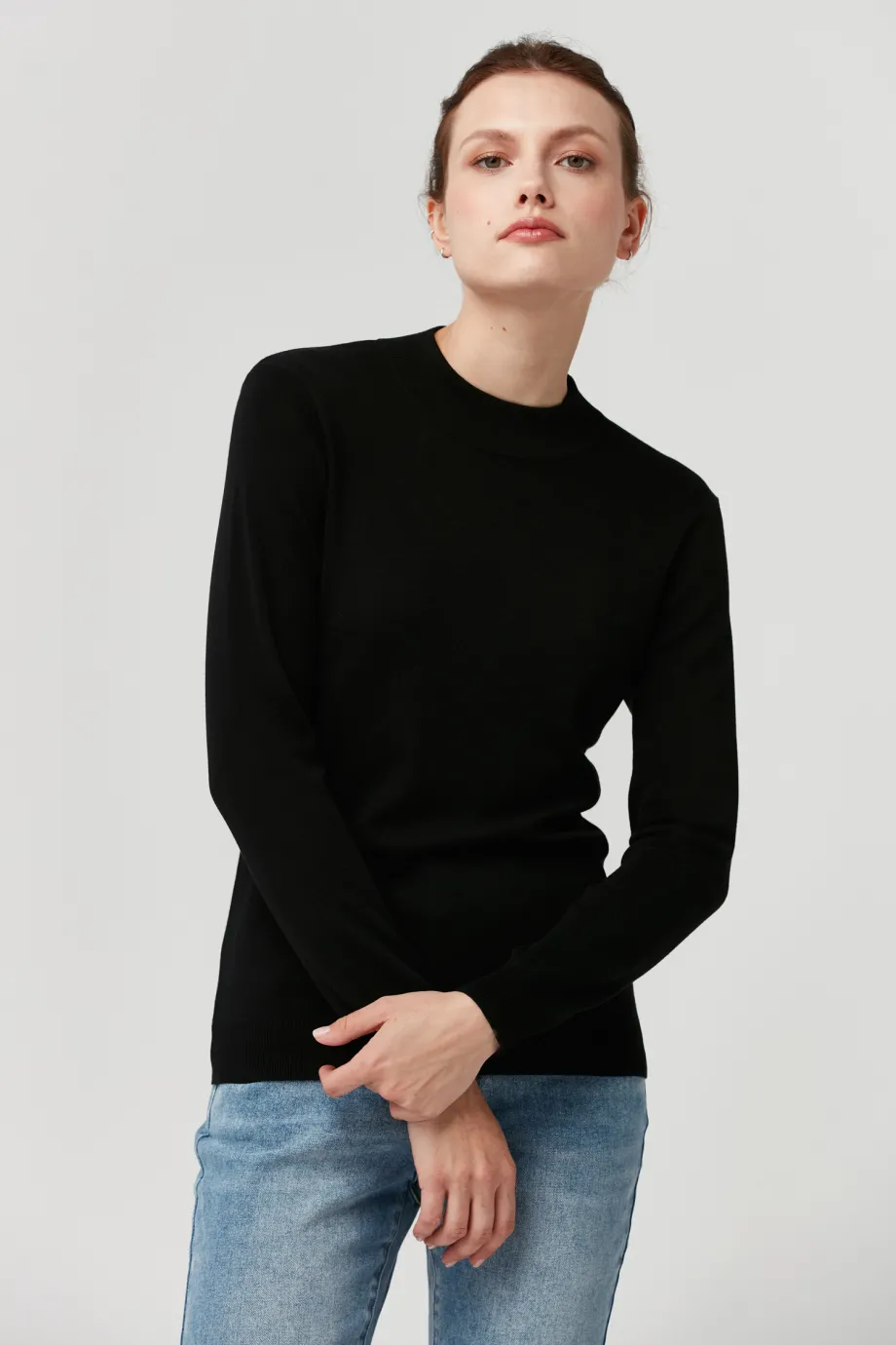 Bluza din mătase cu guler înalt Molly Bluza din mătase cu guler înalt Molly