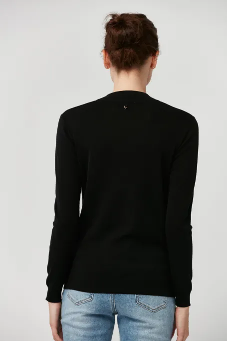 Bluza din mătase cu guler înalt Molly