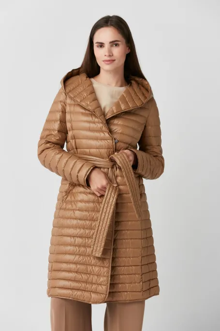 Jachetă de puf lejeră Mila cu glugă