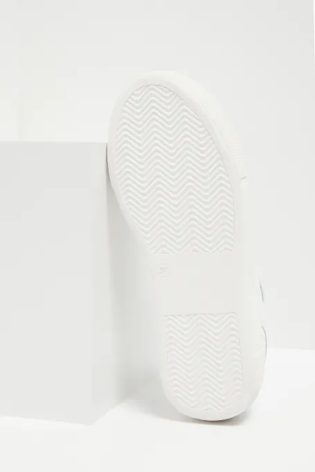 Pantofi sport albi din piele