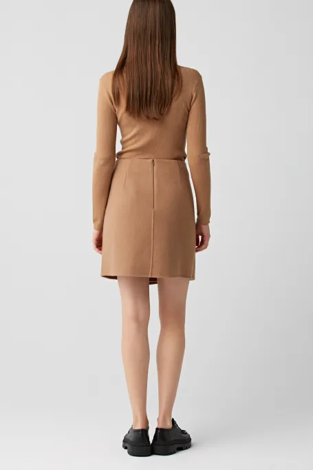 Fustă mini din lână doubleface