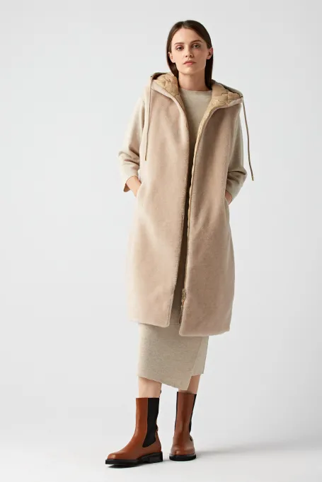 Dubleșor din lână cu blană de urs teddy