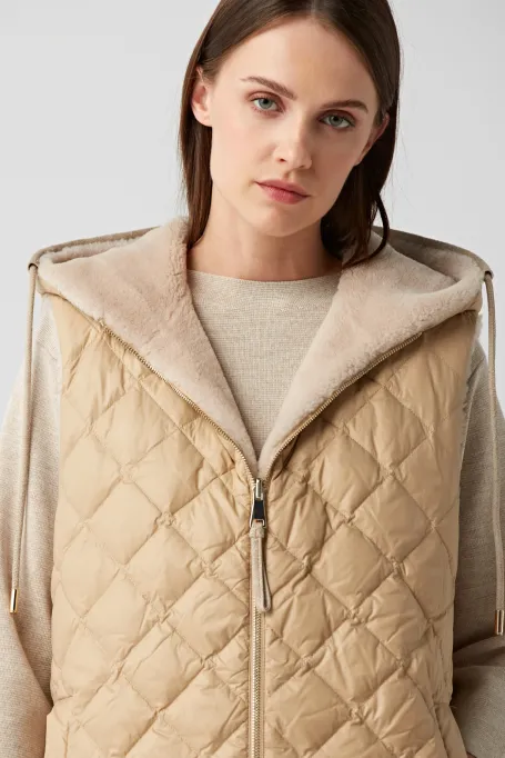 Dubleșor din lână cu blană de urs teddy