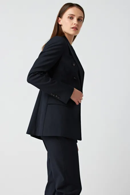 Sacou dublu rând albastru închis pentru costum Sophie