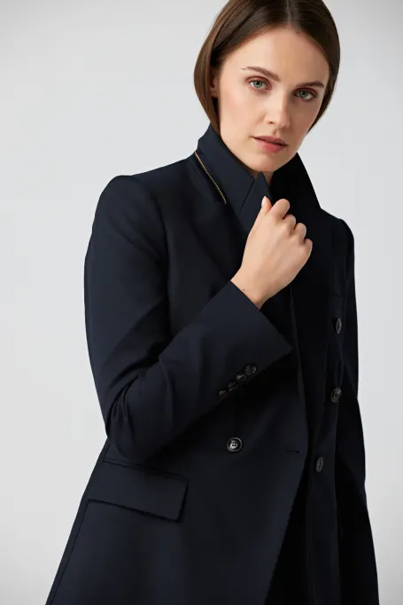 Sacou dublu rând albastru închis pentru costum Sophie