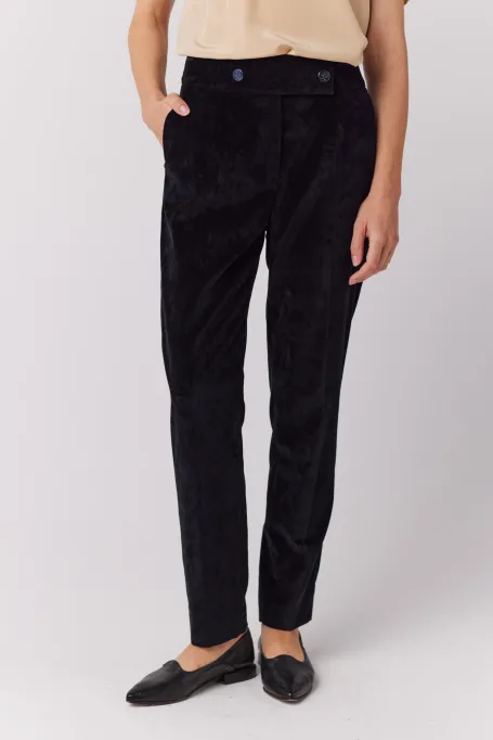 Pantaloni negri de catifea pentru costum