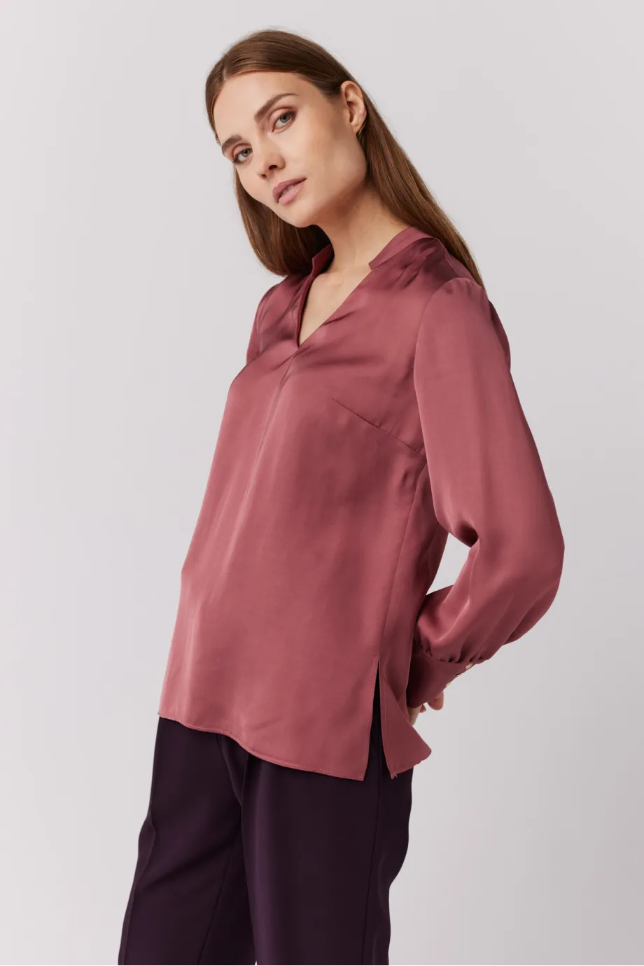 Bluza cu nasturi la mansete Bluza cu nasturi la mansete
