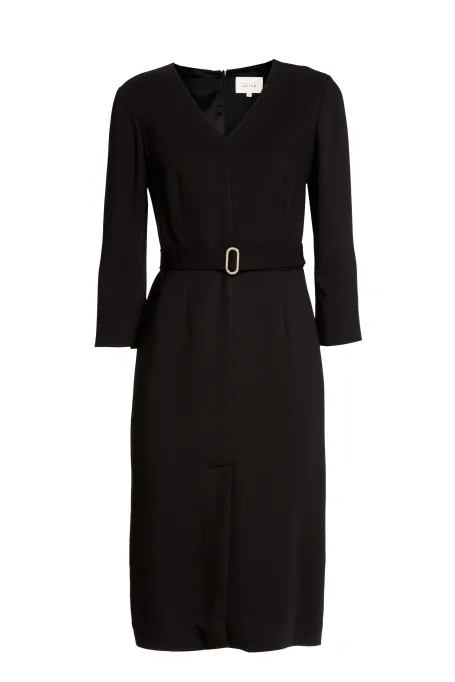 Rochie neagră cu curea