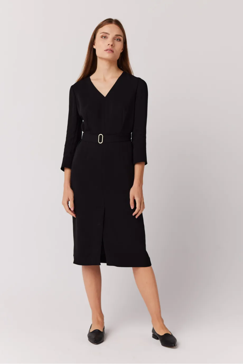 Rochie neagră cu curea Rochie neagră cu curea