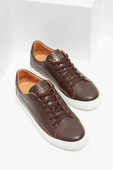 Pantofi sport din piele maro