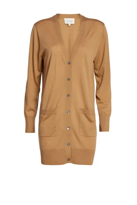 Kardigan din lână merinos.