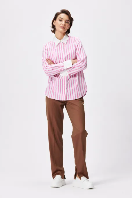 Bumbac cămașă în dungi Bumbac cămașă în dungi