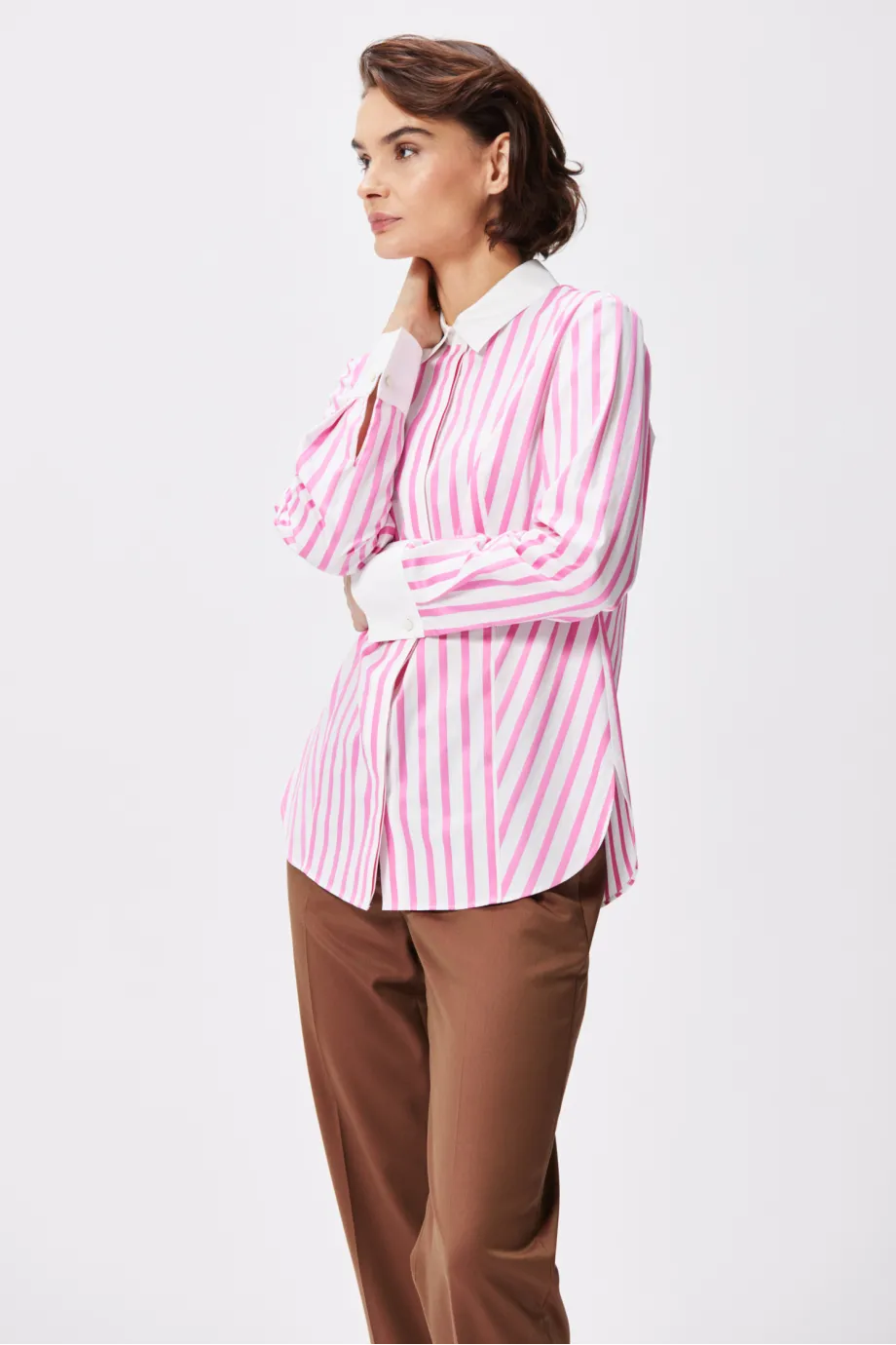 Bumbac cămașă în dungi Bumbac cămașă în dungi