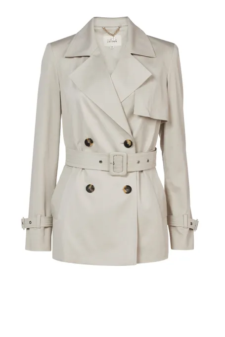 Trenci scurt cu curea