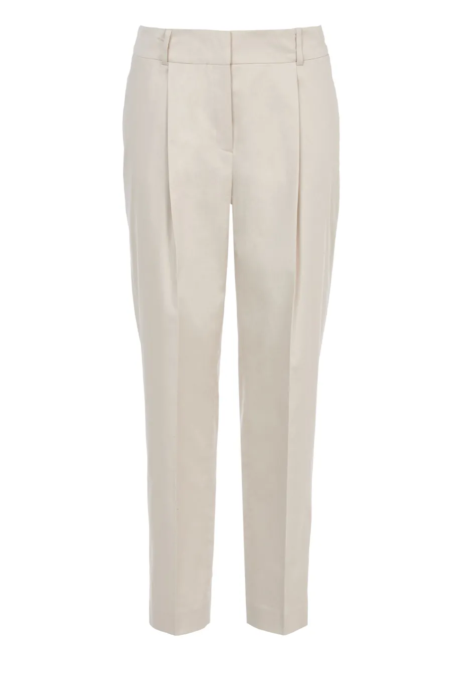Pantaloni din bumbac cu pliuri Pantaloni din bumbac cu pliuri