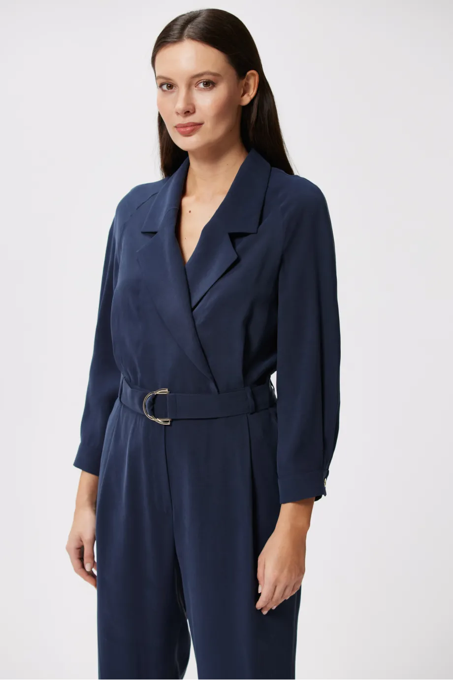 Salopetă bleumarin cu centură Salopetă bleumarin cu centură