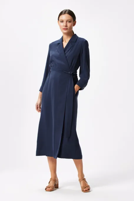 Rochie plina bleumarin