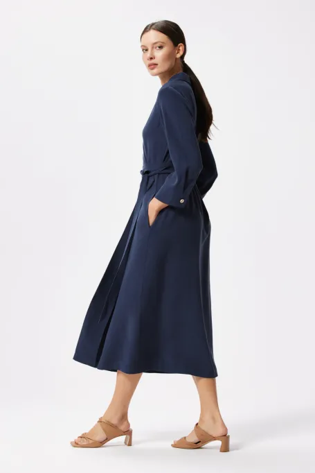 Rochie plina bleumarin