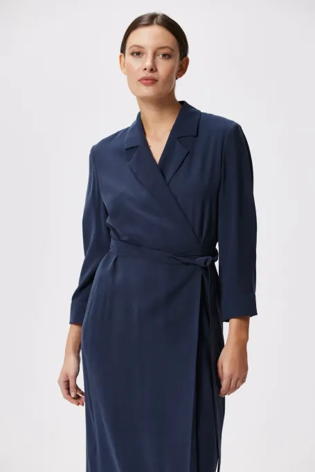 Rochie plina bleumarin