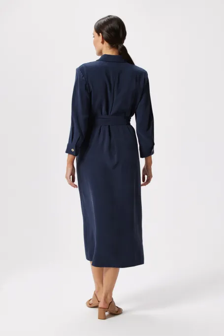 Rochie plina bleumarin