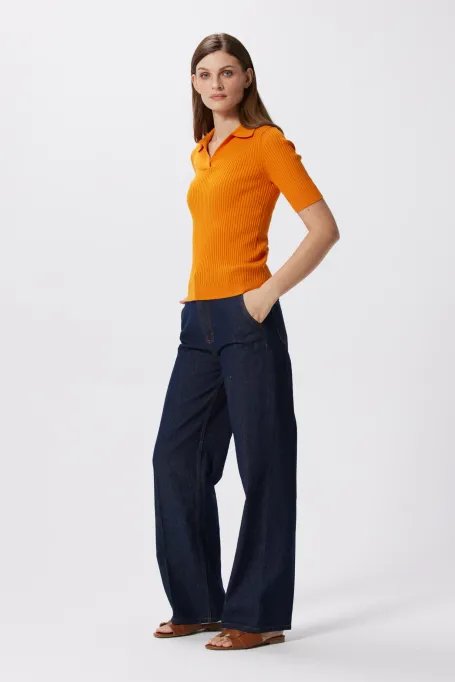 Bluza polo portocalie