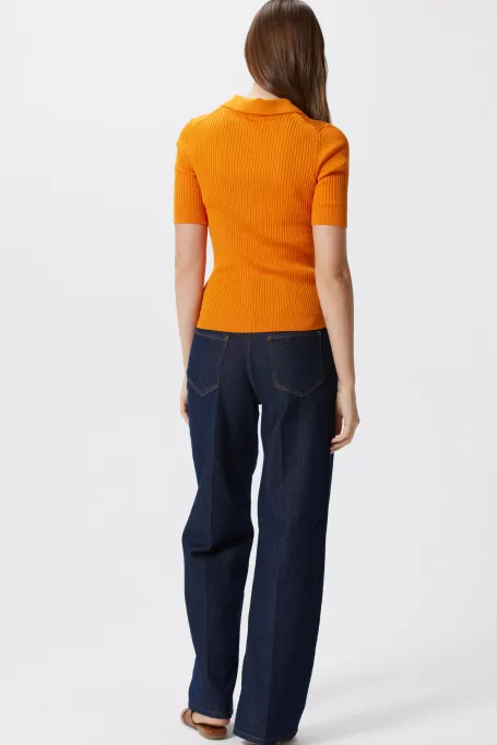 Bluza polo portocalie