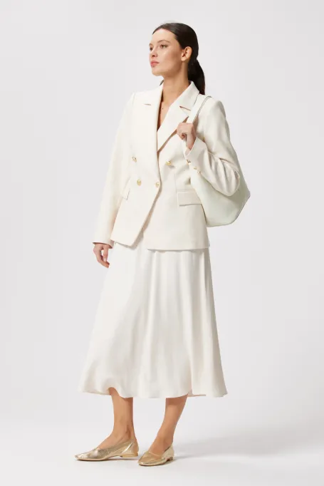 Jachetă albă montată