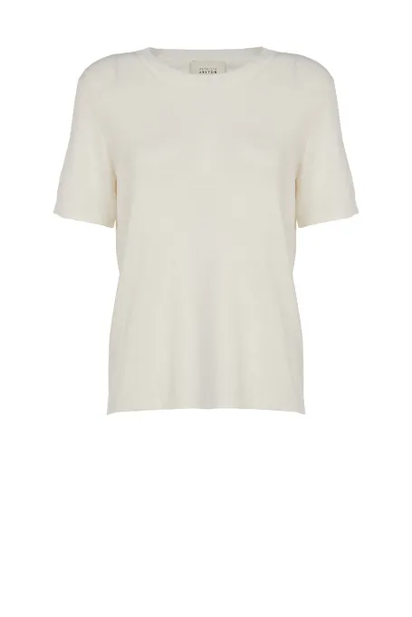 Bluza alba cu in si matase